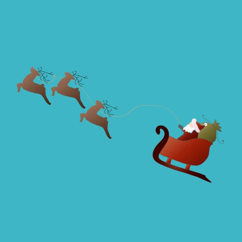 Weihnachtsmann mit Rentieren