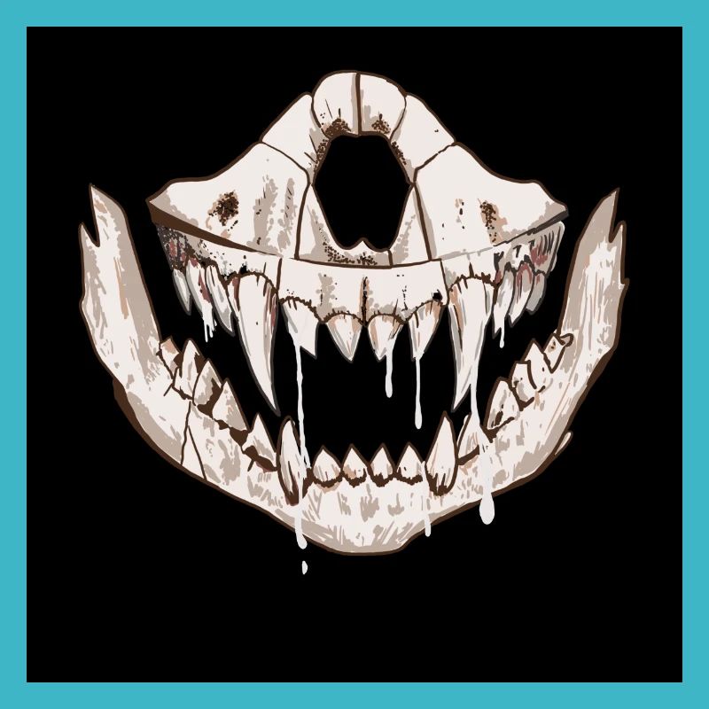 Face mask predator skeleton dentition monster