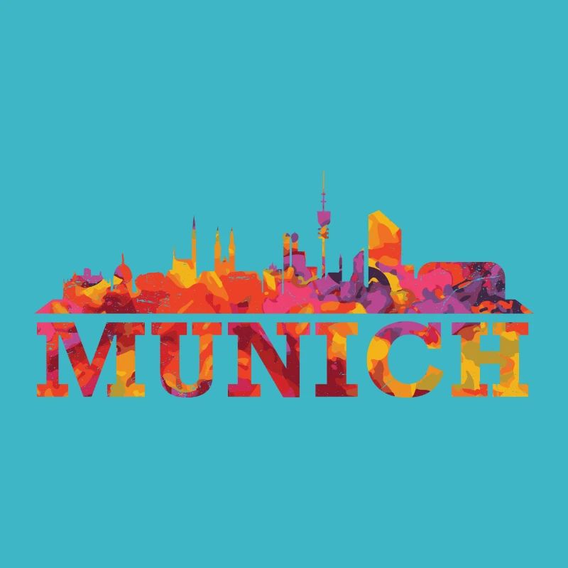 Münchner Skyline Impression Souvenir-Geschenkidee