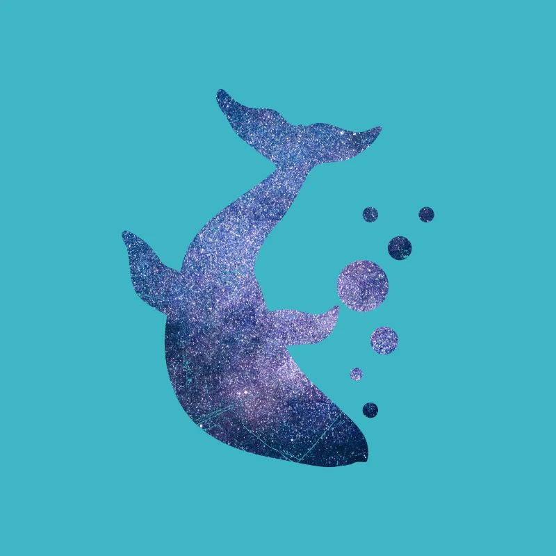 Double exposition Whale Star Starry Sky Idée cadeau