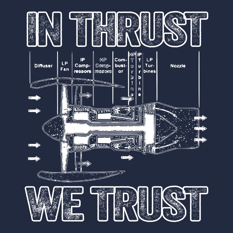 In Thrust We Trust - Vintage Design