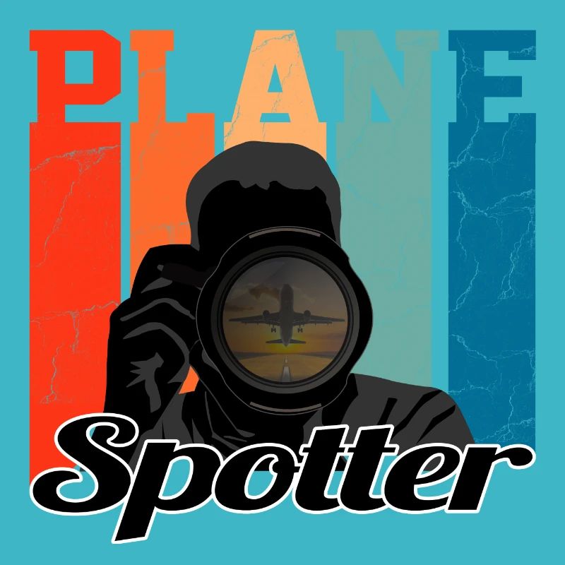 Plane Spotter Camera - Vintage Geschenk Flugzeug