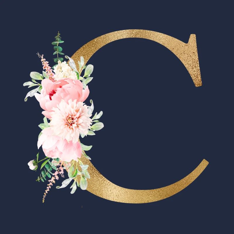 Monogramme floral botanique C