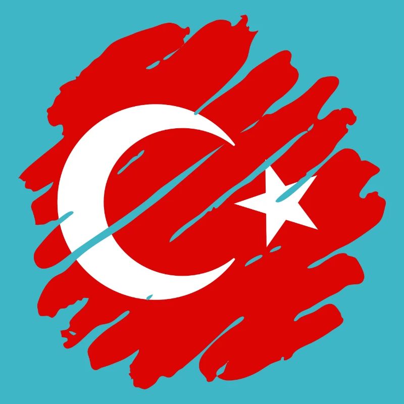 Drapeau de Turquie Utilisé Look Drapeau Turc Vintage