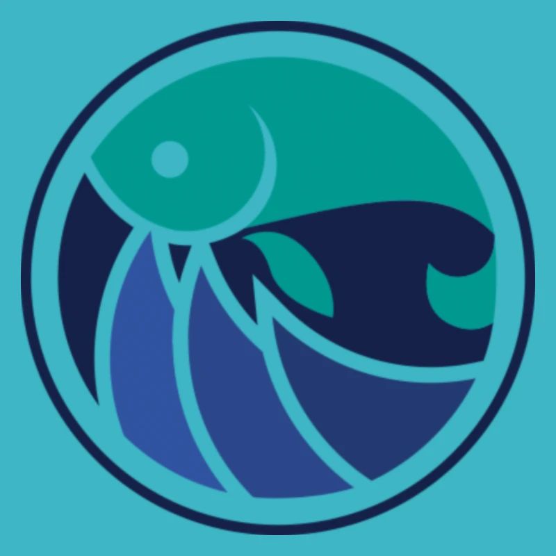 pêche pêche pêche motif logo