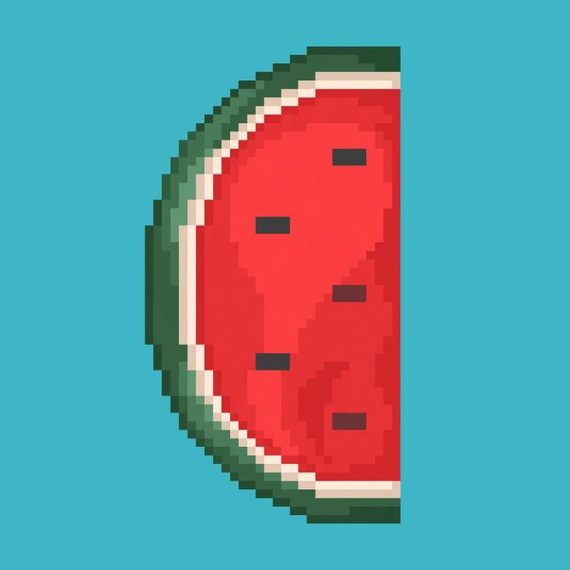 Pixel Art Melon Pattern Variant 2
