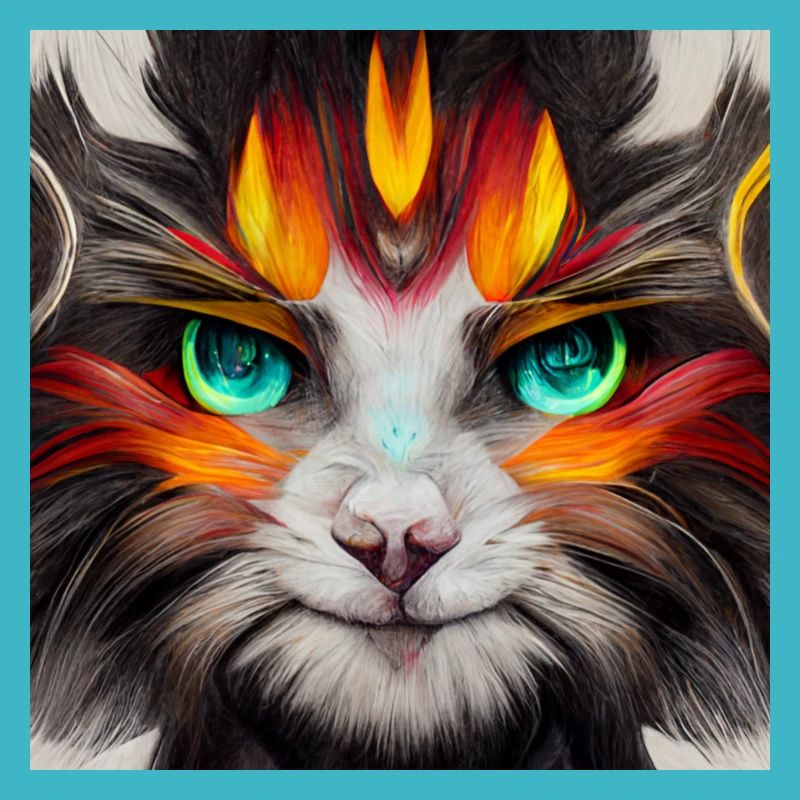 Cat Manga Style