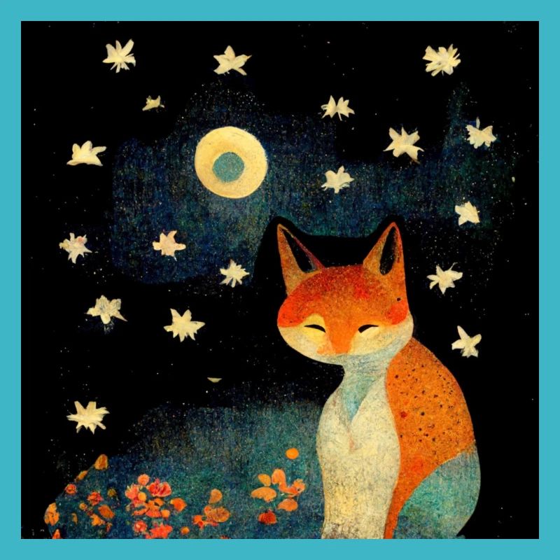 Fox in the moonlight
