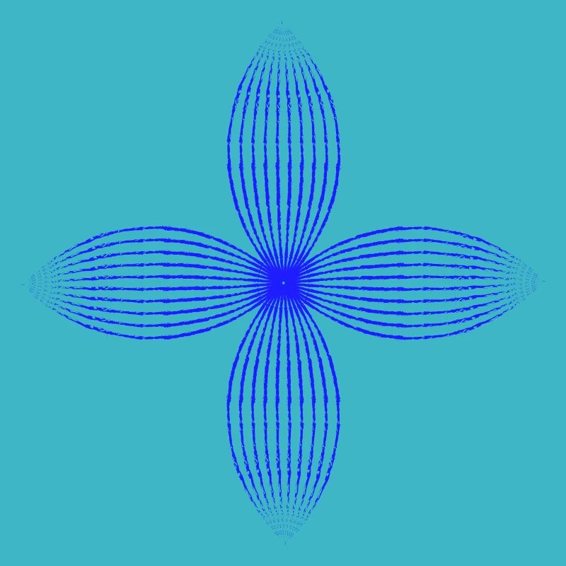 Fleur tribale (bleu)