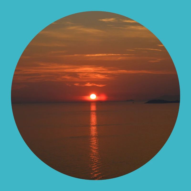 Coucher de soleil rouge