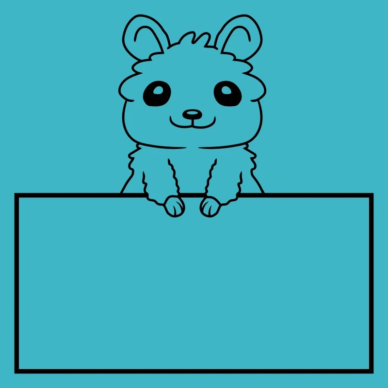 Text einfügen Schild Hamster