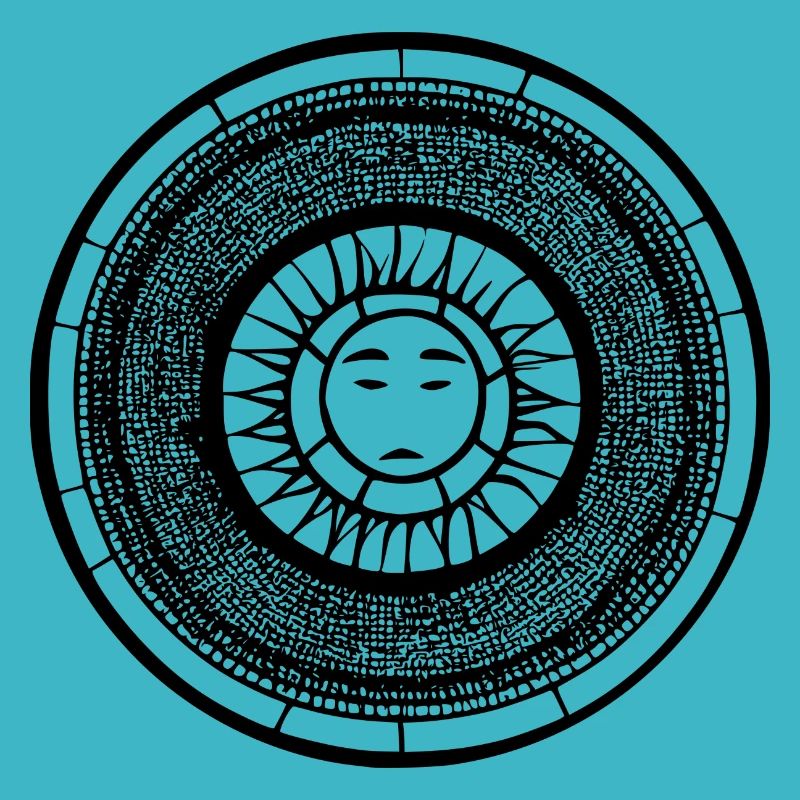 Sonne Mond Mosaik Astrologie mystisch Symbol 11