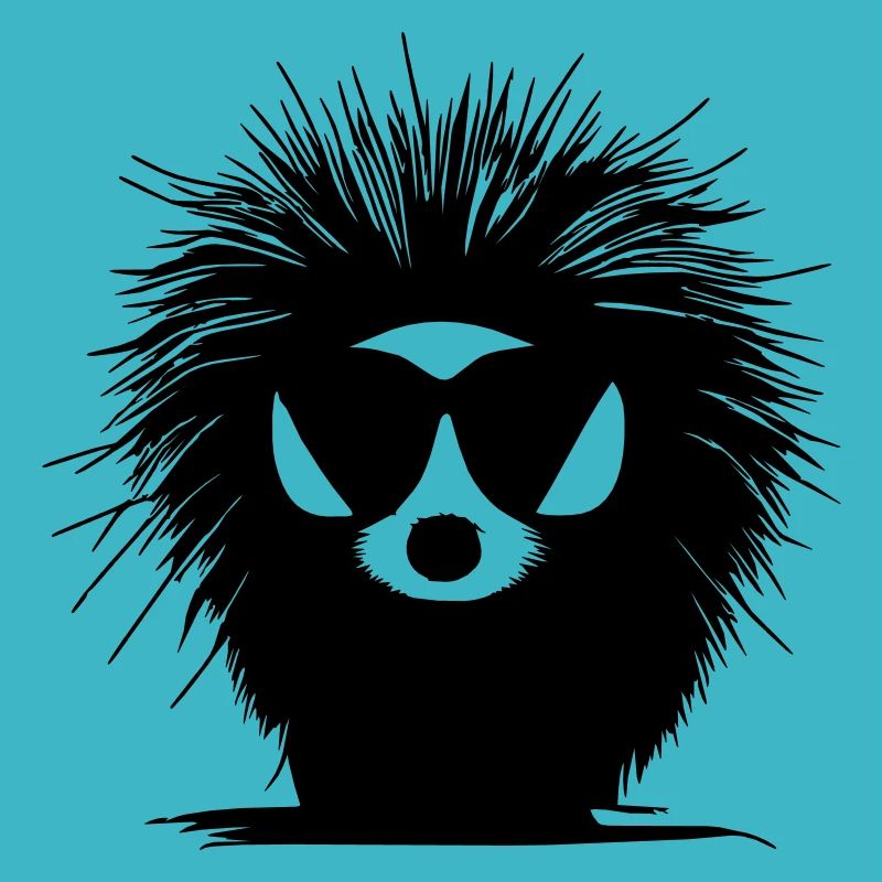 porc-épic lunettes de soleil animaux mignons Vector 19