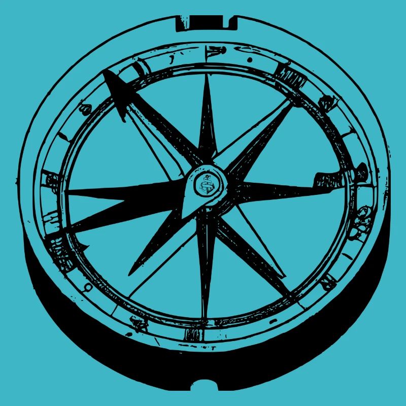 beautiful nautical compass sailors sailing ship