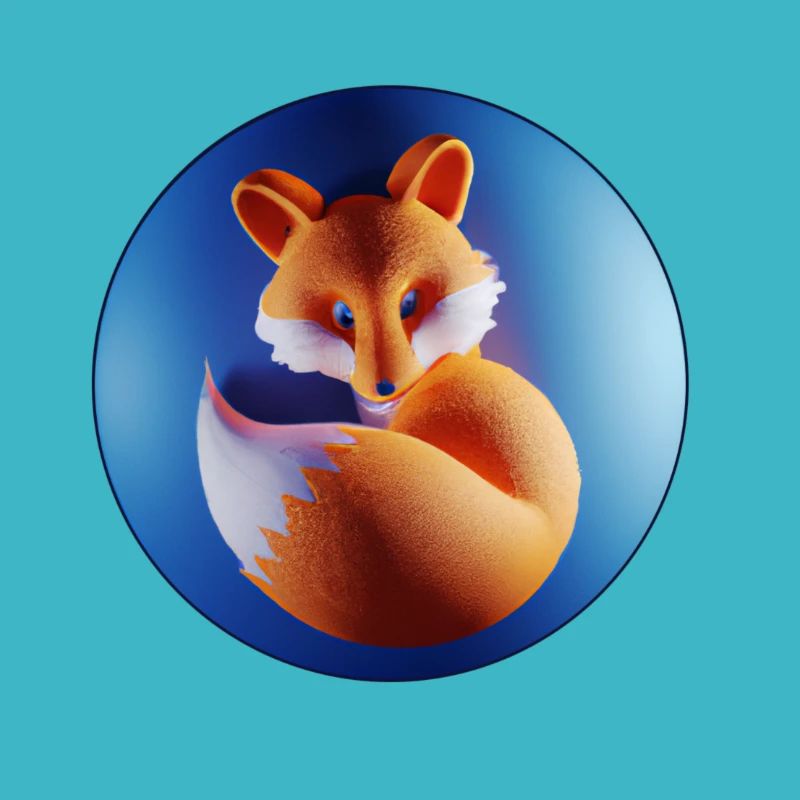 Petit renard dans une bulle