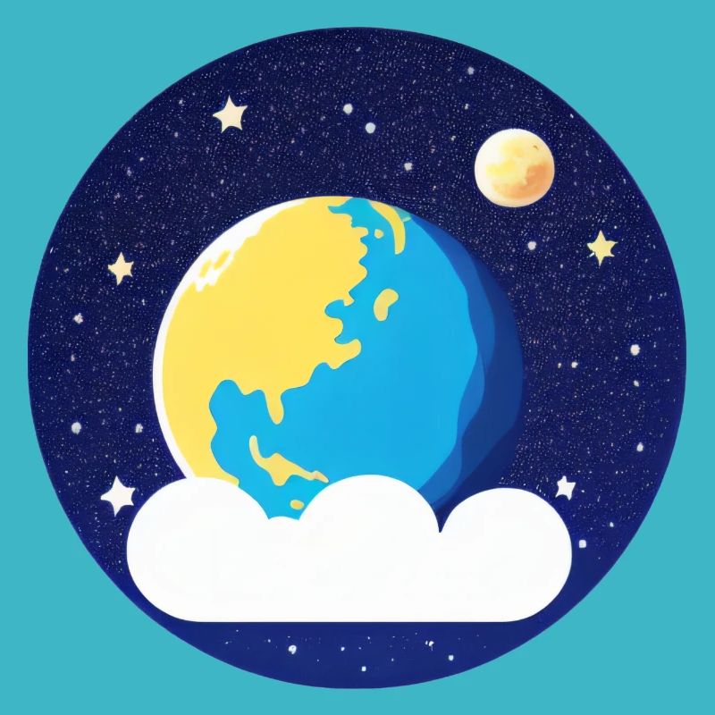 Mignon dessin animé représentation de la planète Terre 6