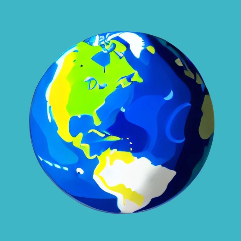 Mignon dessin animé représentation de la planète Terre 2
