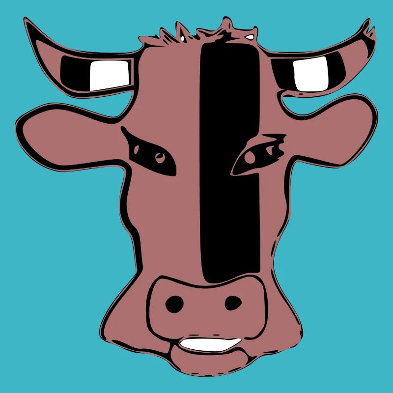Stylized cow's head