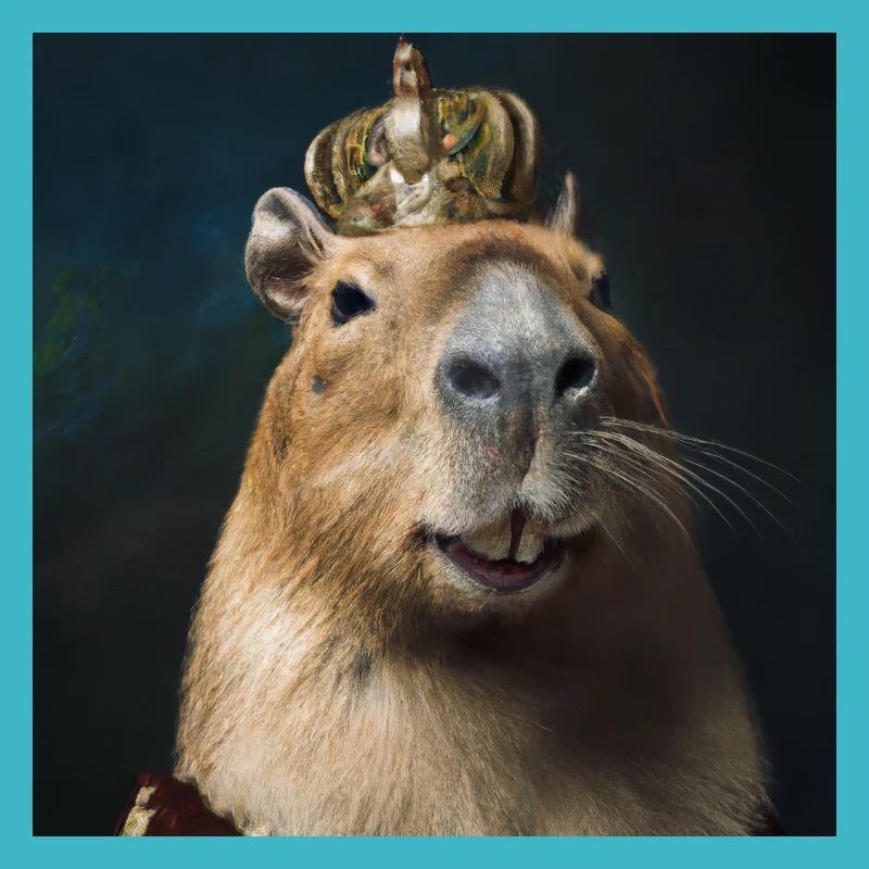 Capybara avec couronne