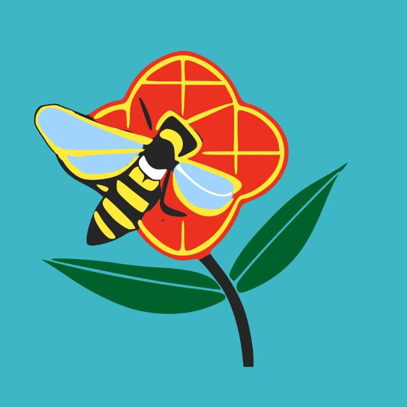 Abeille sur fleur