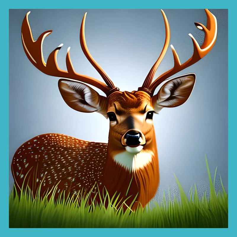 Hirsch im Gras