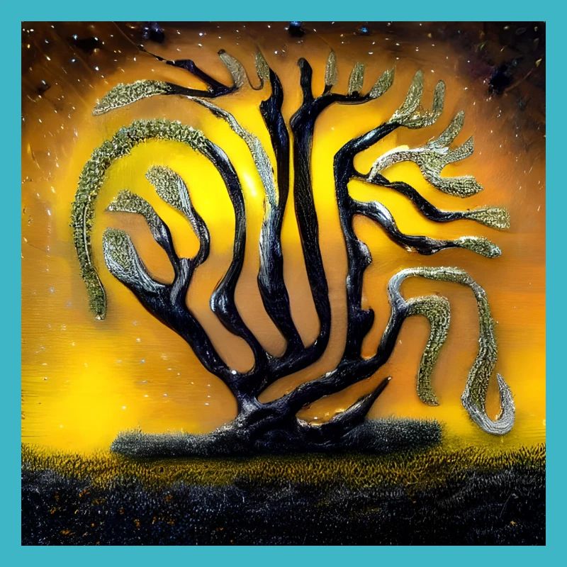 vieil arbre dans la nuit