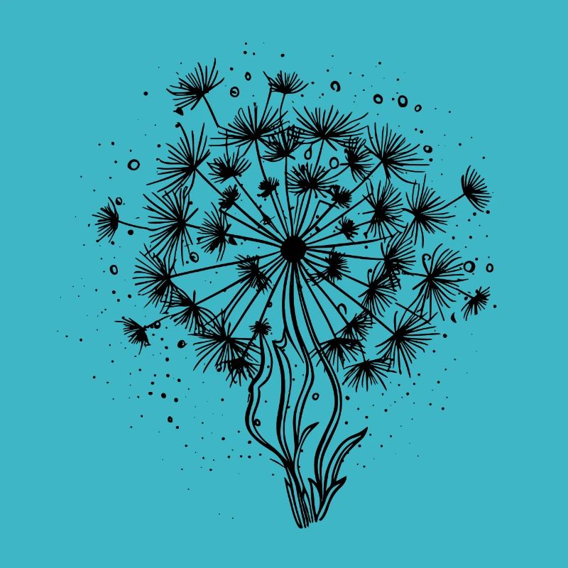 Summer Dandelion - vector illustration