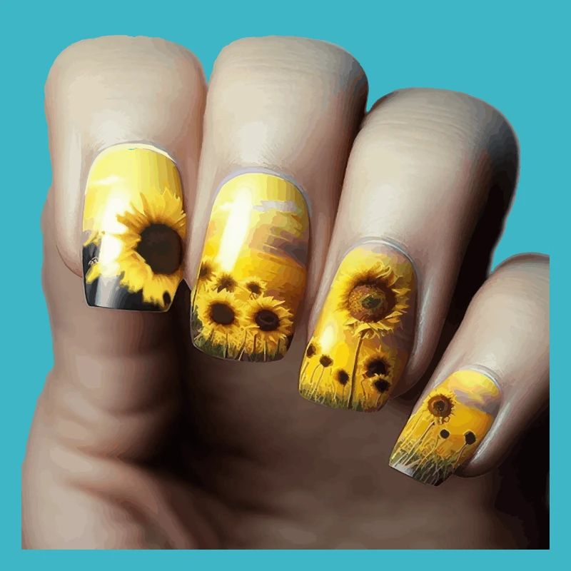 Sunflower Fingernails Gift