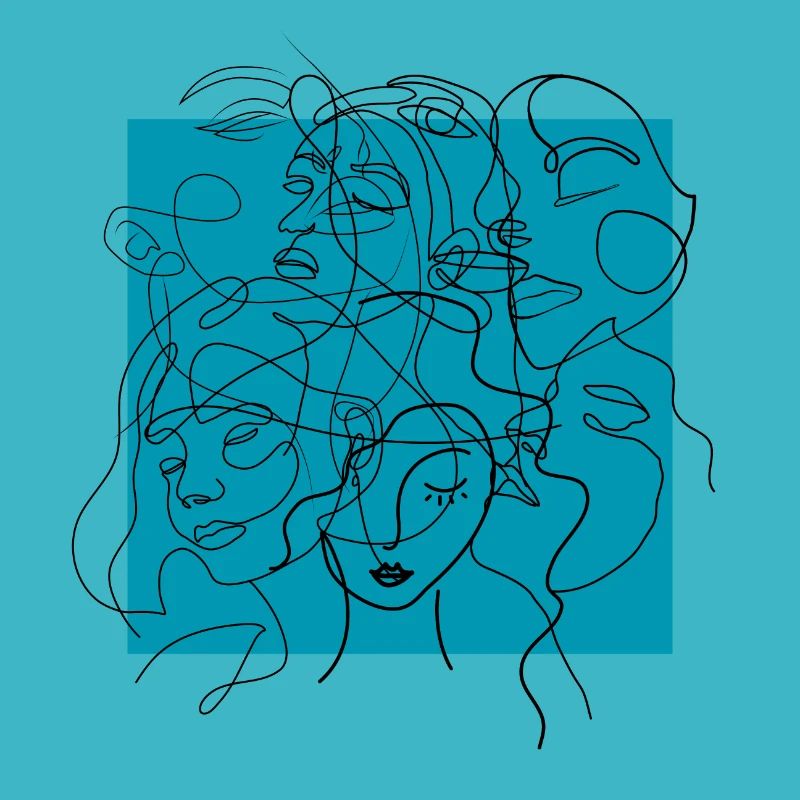 Face line blue