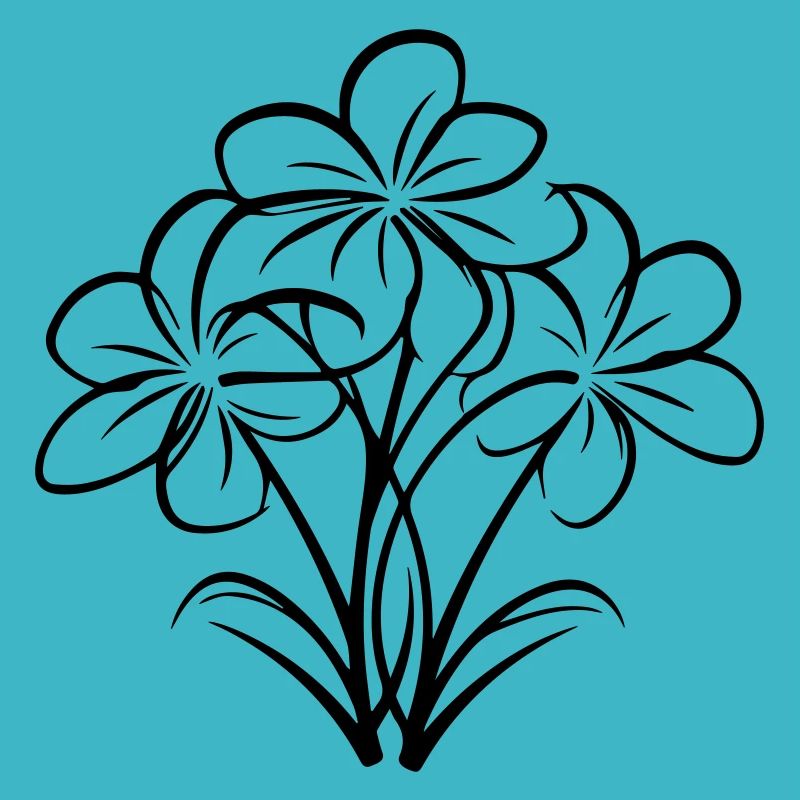 Fleur dessinée à la main