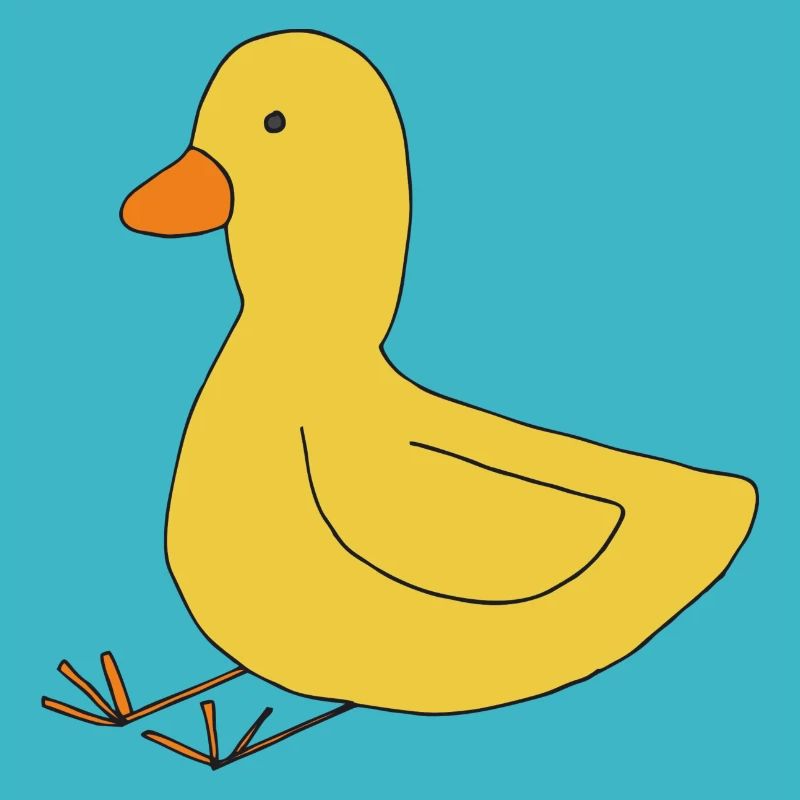 Duck sits