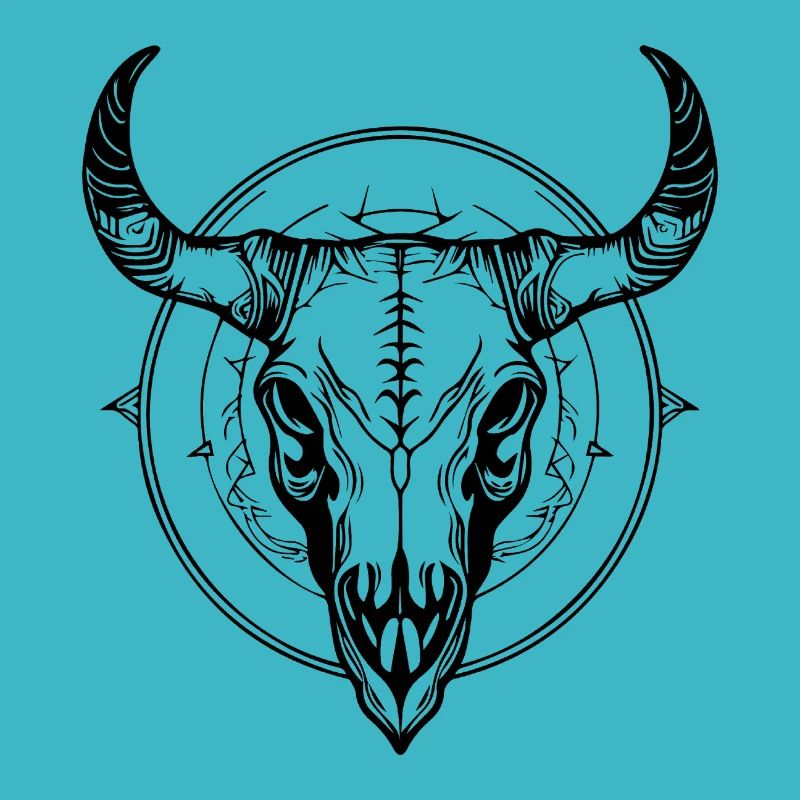 Crâne de vache Boho