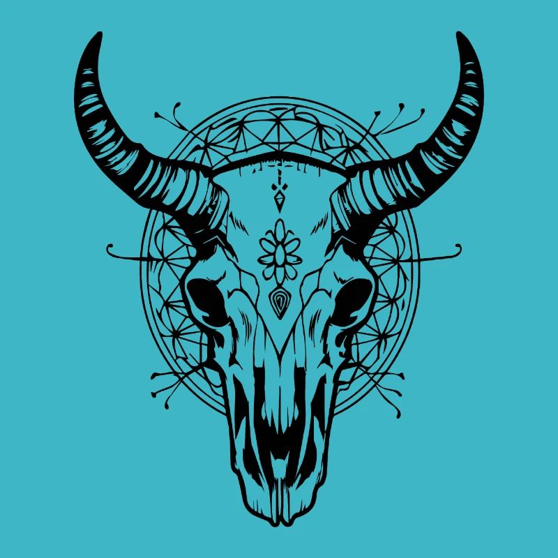 Crâne de vache Boho