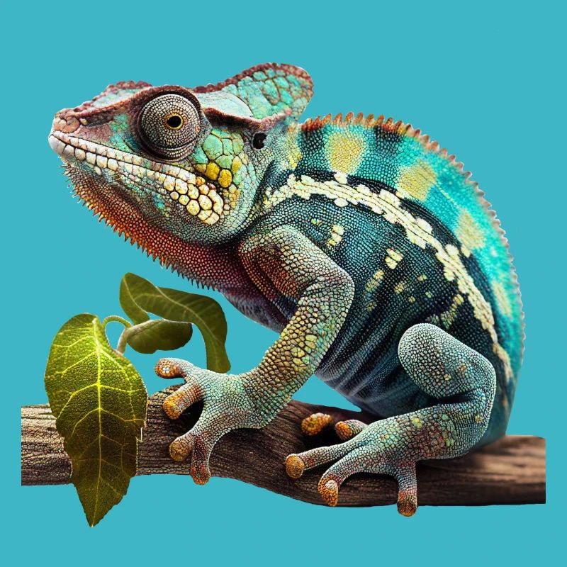 Caméléon sur branche