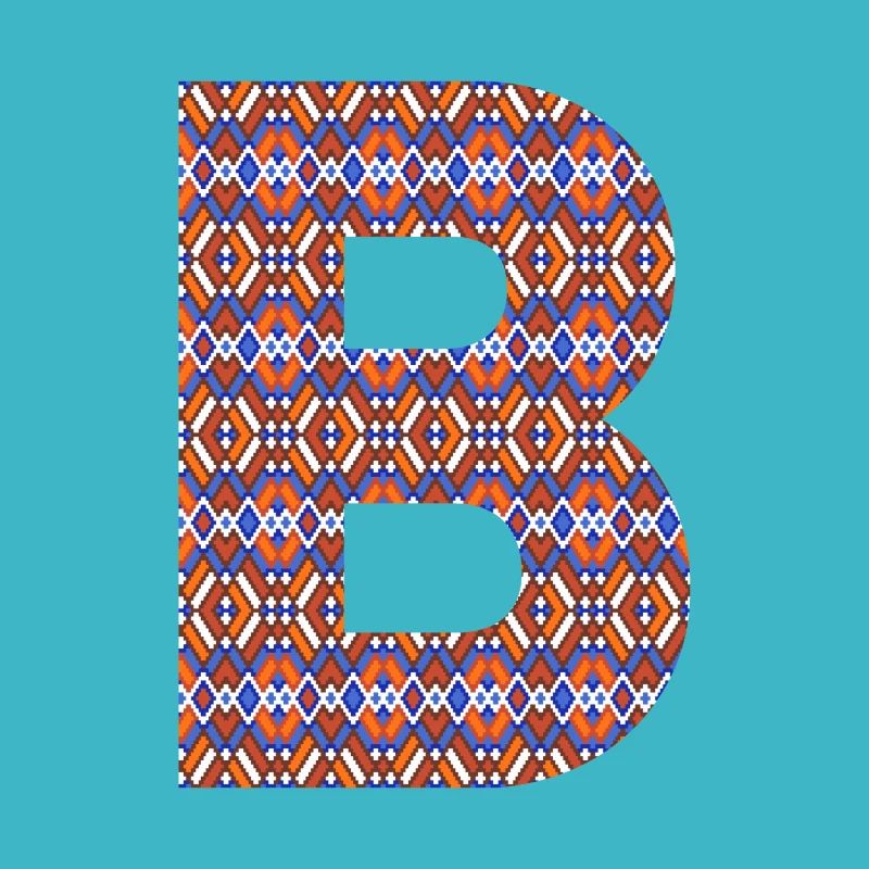 Monogram Letter B- geometric pattern