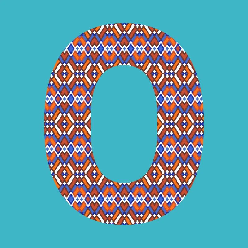 Monogram Letter O- geometric pattern