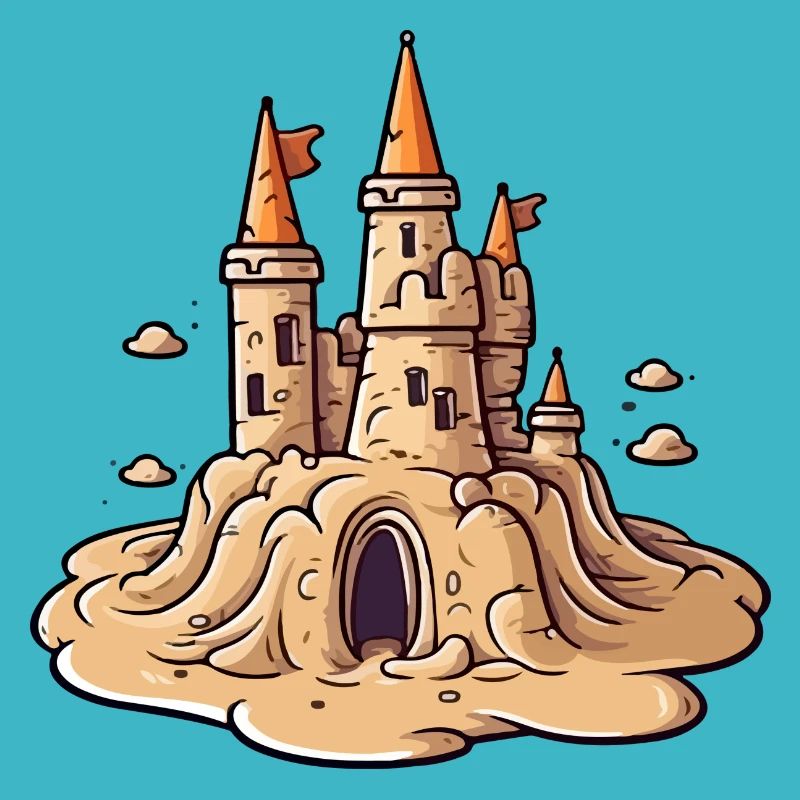 Le château de sable orange