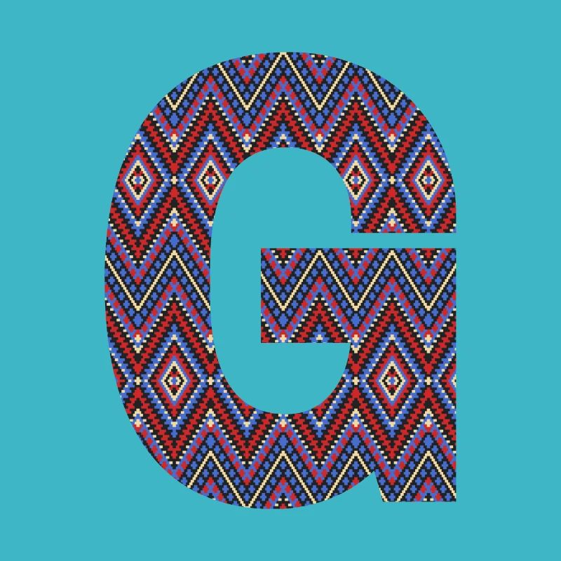 Monogram Letter G- geometric pattern