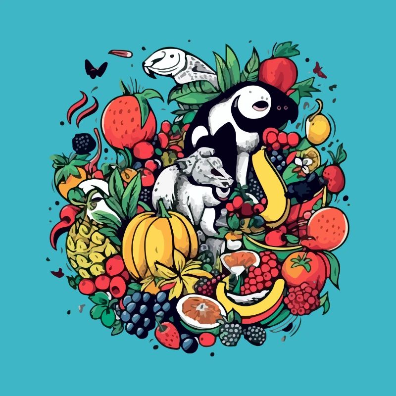 Früchte und Tiere