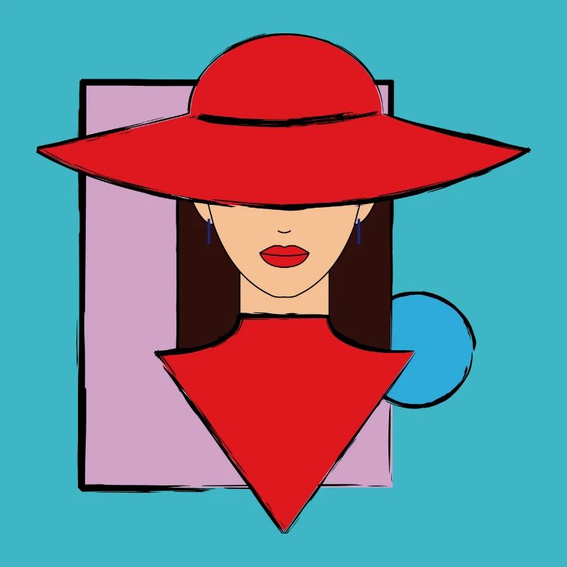 Frau mit Hut