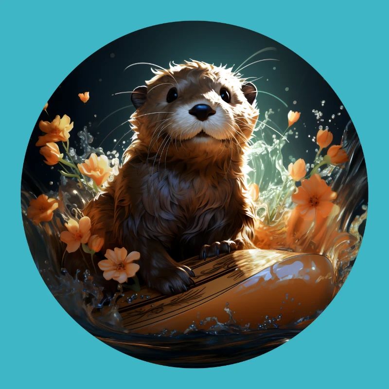 Surfing Otter
