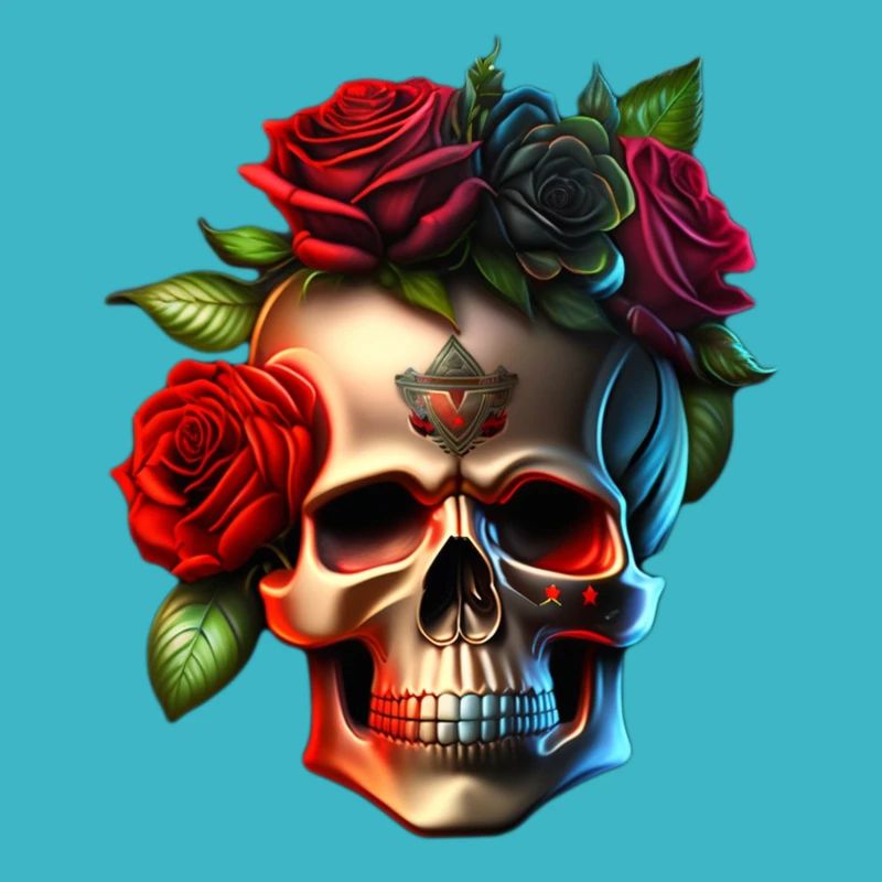 Skull with roses