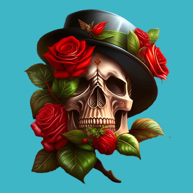 Skull with roses