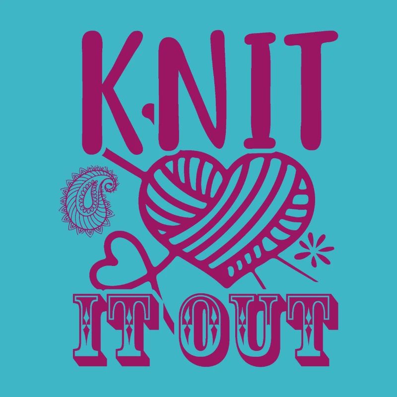 Knit it out, Stricken Häkeln Handarbeit Hobby Fun