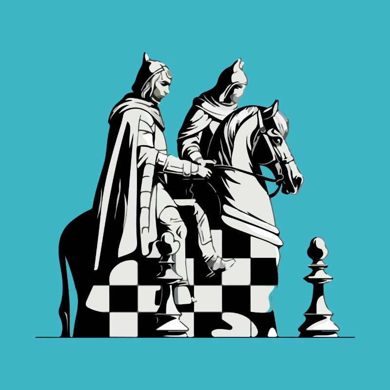 Cavalier et fou d'échecs