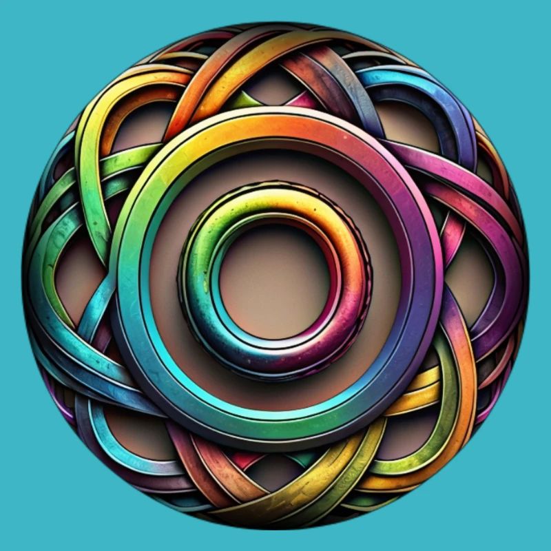 Regenbogen Farben Elemente Knoten