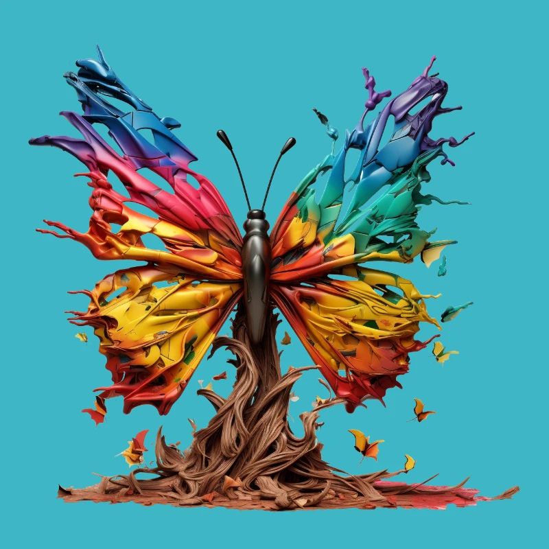 Regenbogen-Schmetterling