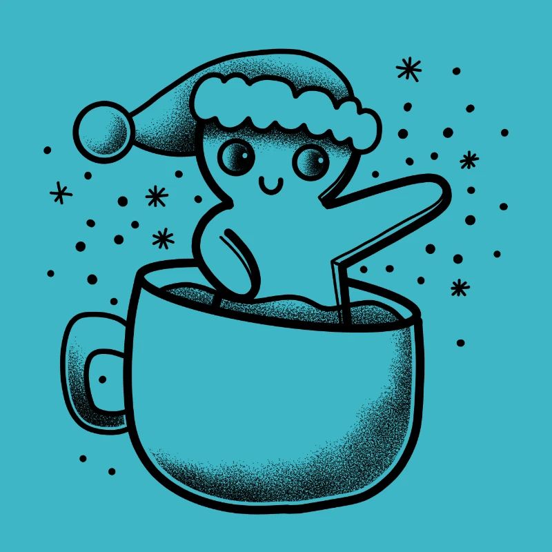 Dark tattoo style Gingerbread Man Cup