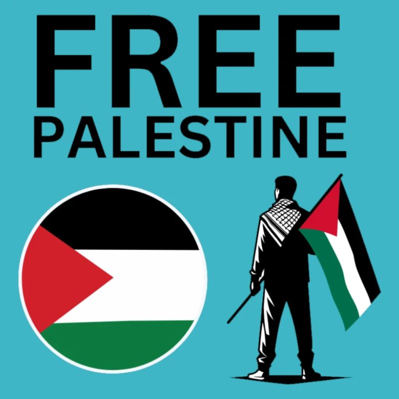 Palestine libre | Mec avec drapeau de la Palestine