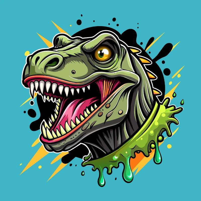 T-Rex Éclaboussure de couleur